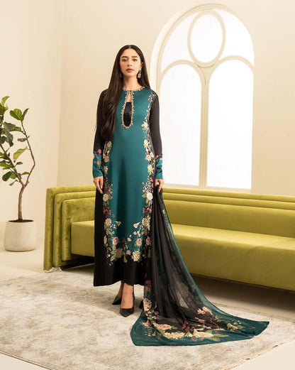 LULUSAR LUXURY FORMALS DIGITAL PRINTED SILK - 3 PC UNSTITCHED