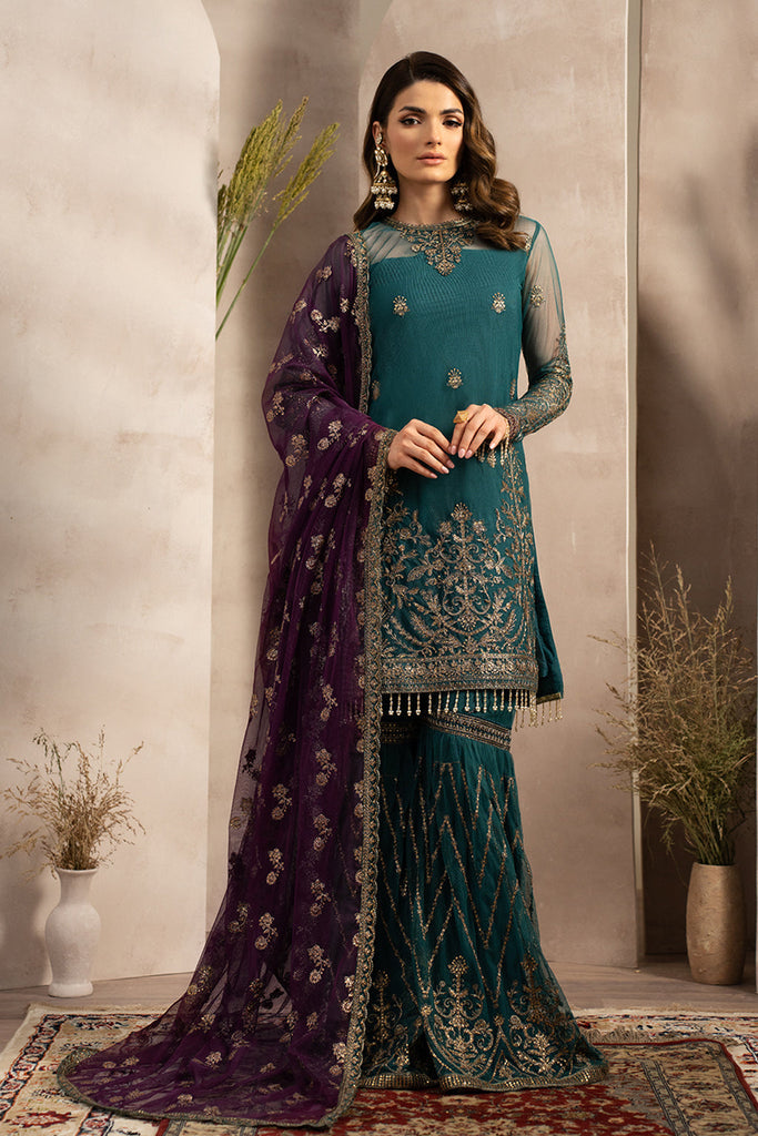SAFFANA LUXURY WEDDING EMBROIDERED CHIFFON - 3 PC UNSTITCHED