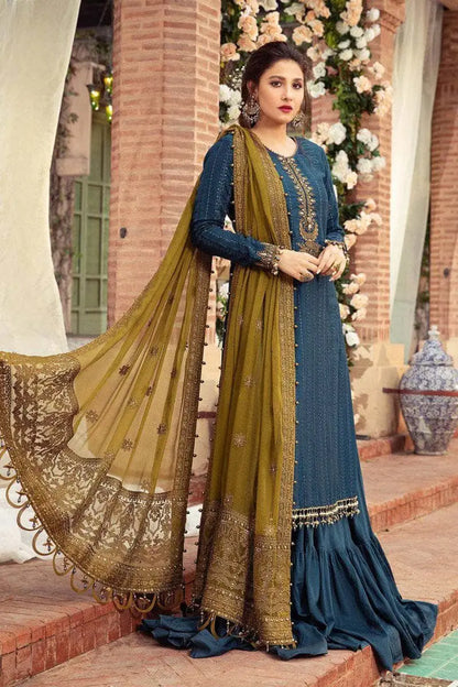 MARIA B LUXURY EMBROIDERED CHIFFON - 3 PC UNSTITCHED