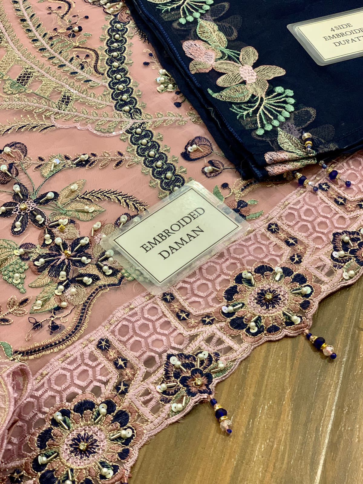 RAMSHA LUXURY EMBROIDERED ORGANZA - 3 PC UNSTITCHED