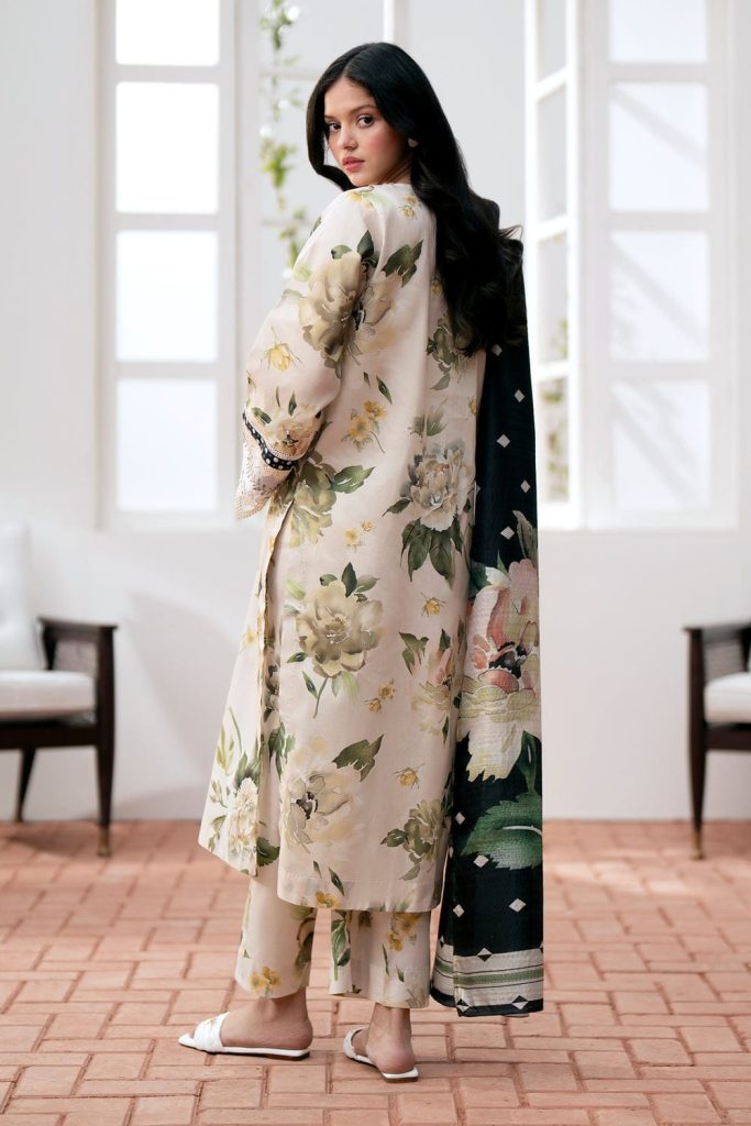 BAROQUE LUXURY EMBROIDERED SWISS LAWN - 3 PC UNSTITCHED