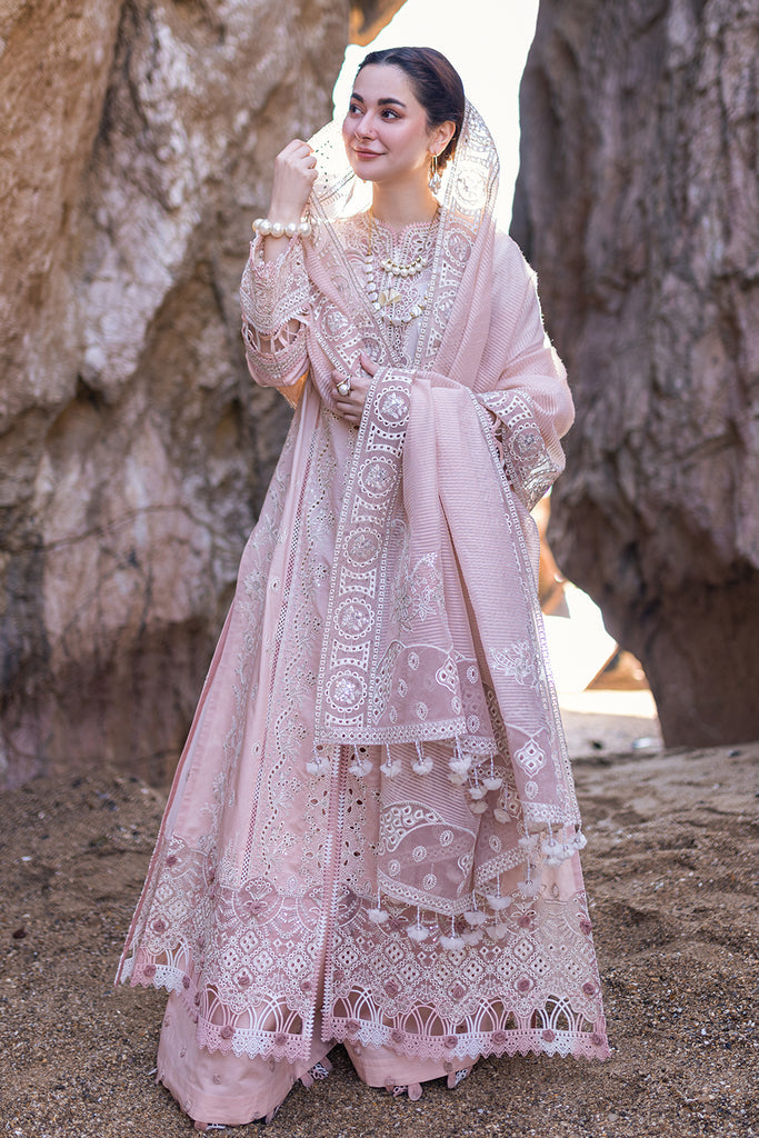 QALAMKAR LUXURY CHIKANKARI EMBROIDERED LAWN - 3 PC UNSTITCHED