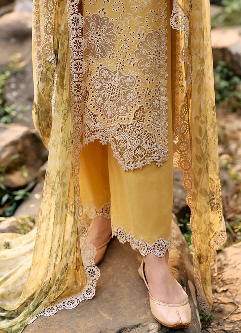 IMAGE LUXURY EMBROIDERED CHIKANKARI LAWN - 3 PC UNSTITCHED