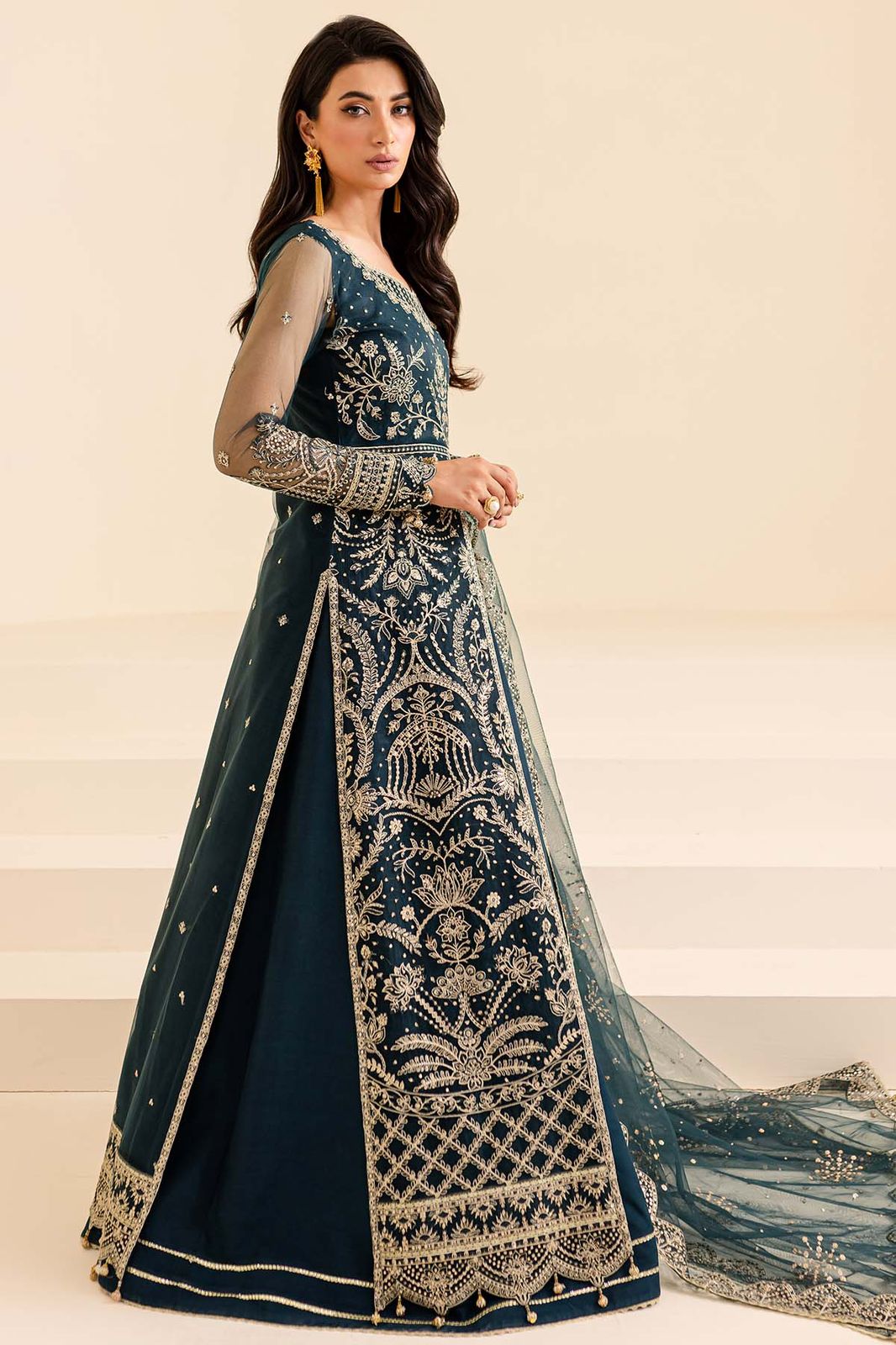 FARASHA LUXURY EMBROIDERED NET - 3 PC UNSTITCHED