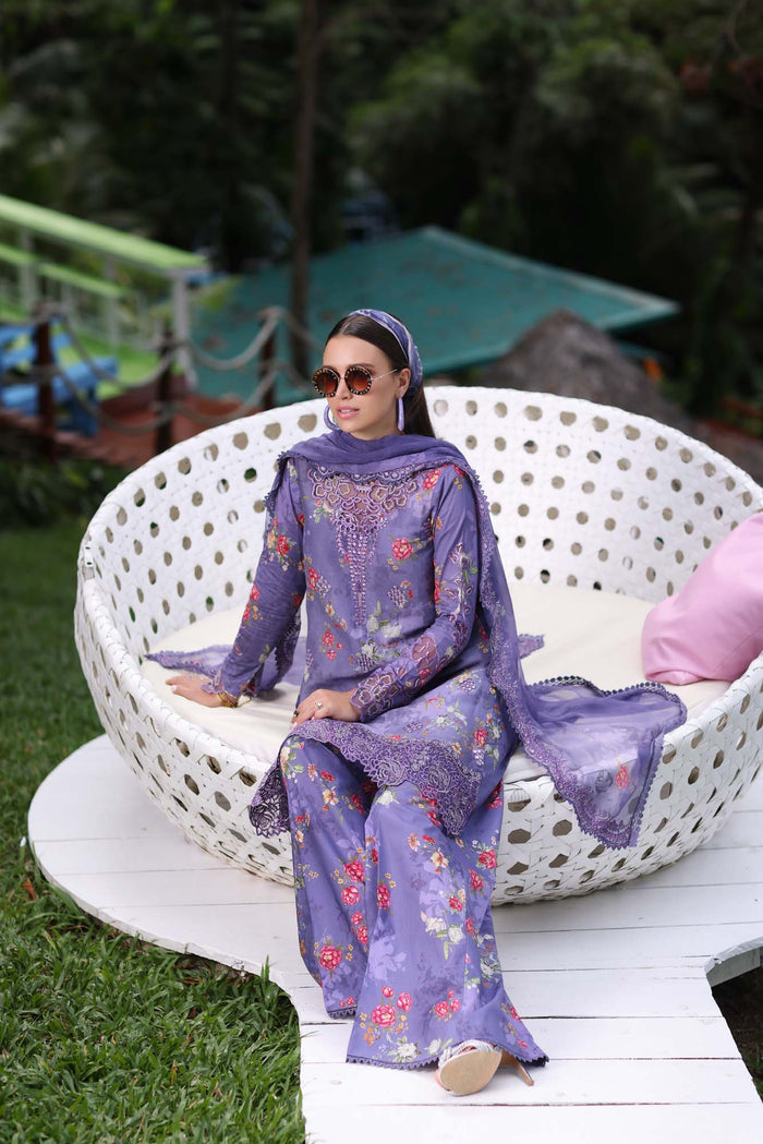 NOOR BY SADIA ASAD LUXURY EMBROIDERED LAWN - 3 PC UNSTITCHED