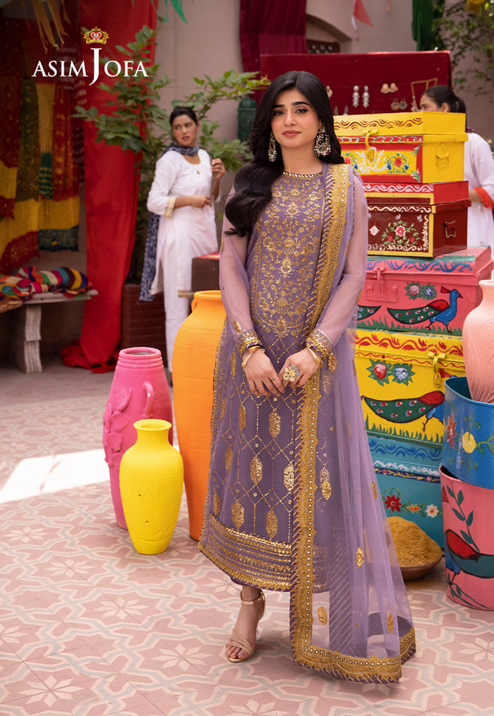 ASIM JOFA LUXURY EMBROIDERED CHIFFON - 3 PC UNSTITCHED