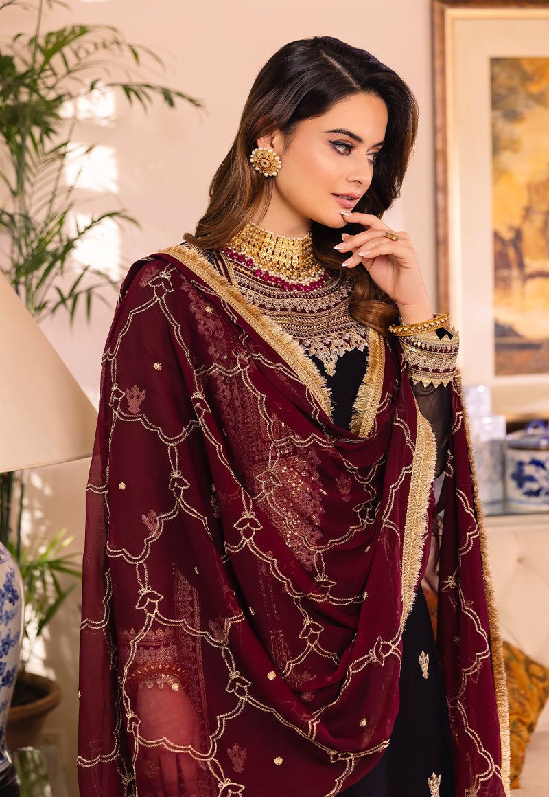 ASIM JOFA LUXURY EMBROIDERED CHIFFON - 3 PC UNSTITCHED