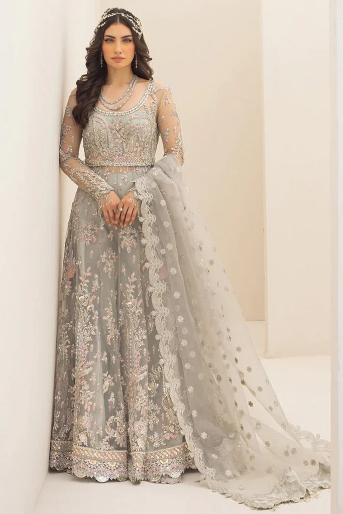 QALAMKAR LUXURY WEDDING EMBROIDERED ORGANZA MAXI - 3 PC UNSTITCHED