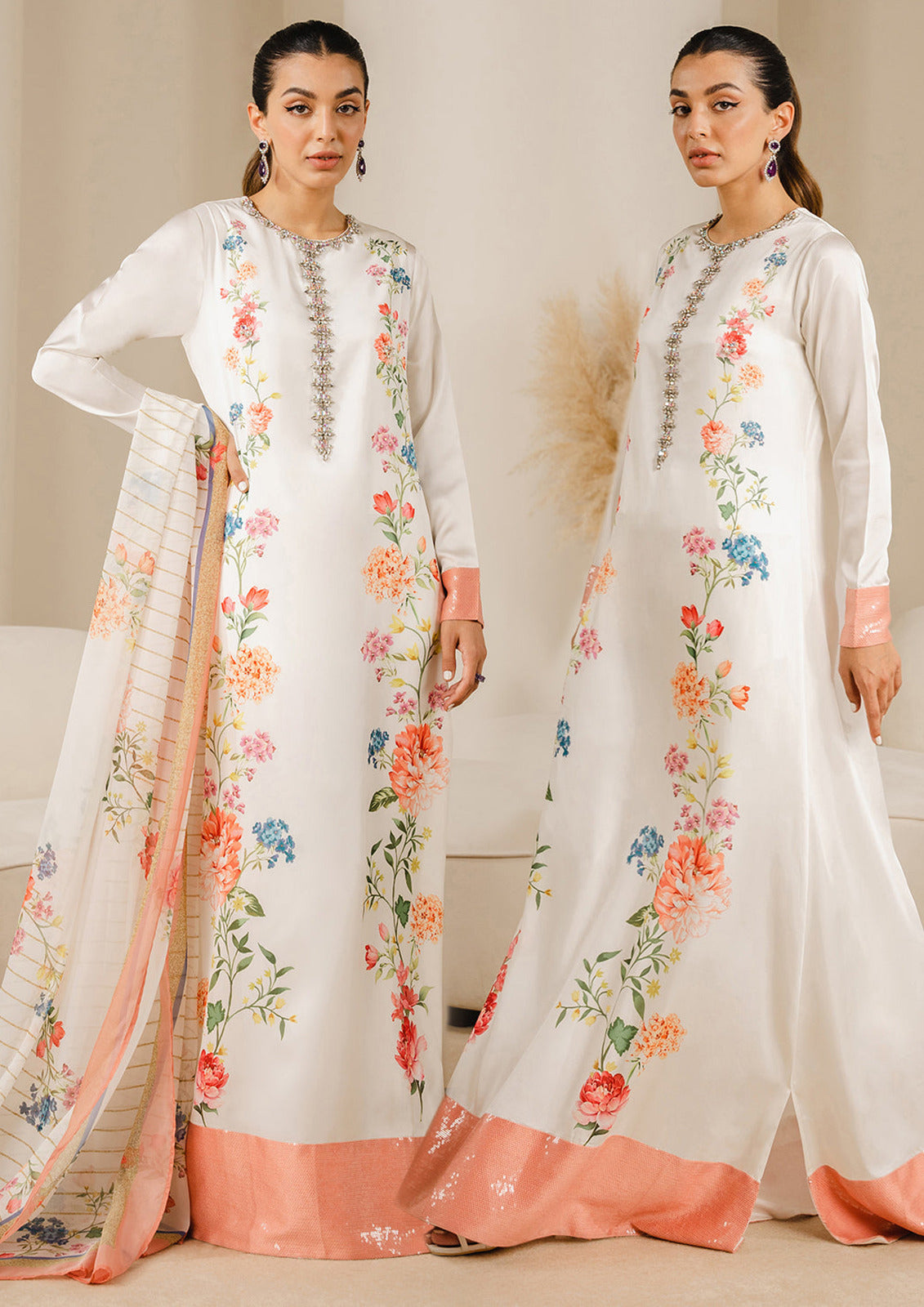 LULUSAR LUXURY DIGITAL PRINTED SHAMOZ SILK - 3 PC UNSTITCHED