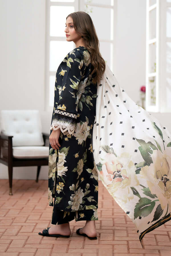 BAROQUE LUXURY EMBROIDERED SWISS LAWN - 3 PC UNSTITCHED