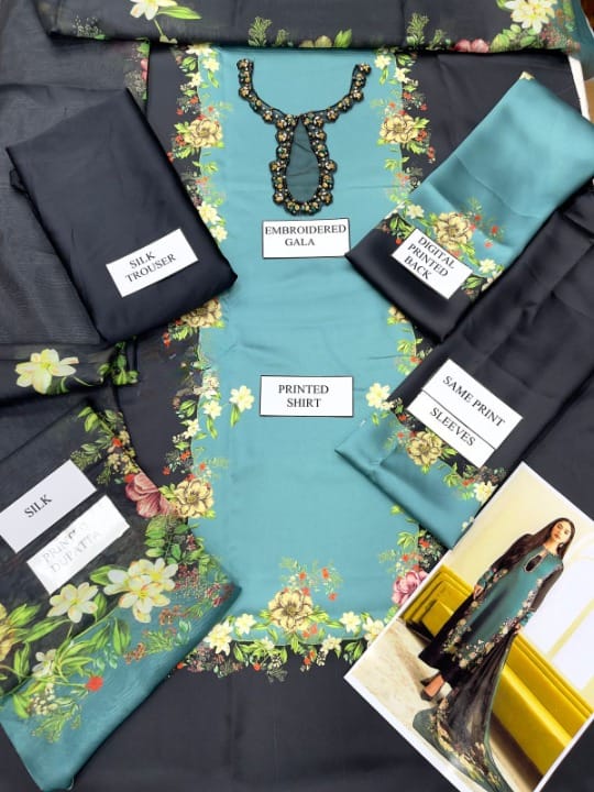 LULUSAR LUXURY FORMALS DIGITAL PRINTED SILK - 3 PC UNSTITCHED
