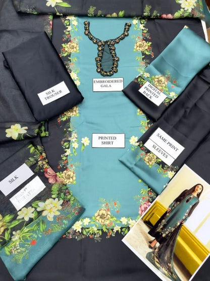 LULUSAR LUXURY FORMALS DIGITAL PRINTED SILK - 3 PC UNSTITCHED