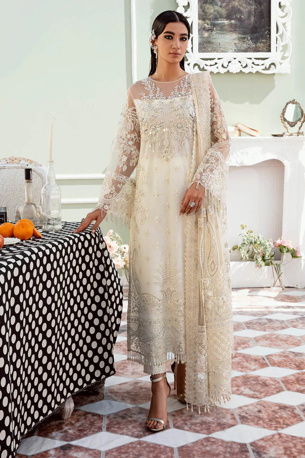 IMROZIA LUXURY WEDDING EMBROIDERED SEMI PURE CHIFFON - 3 PC UNSTITCHED