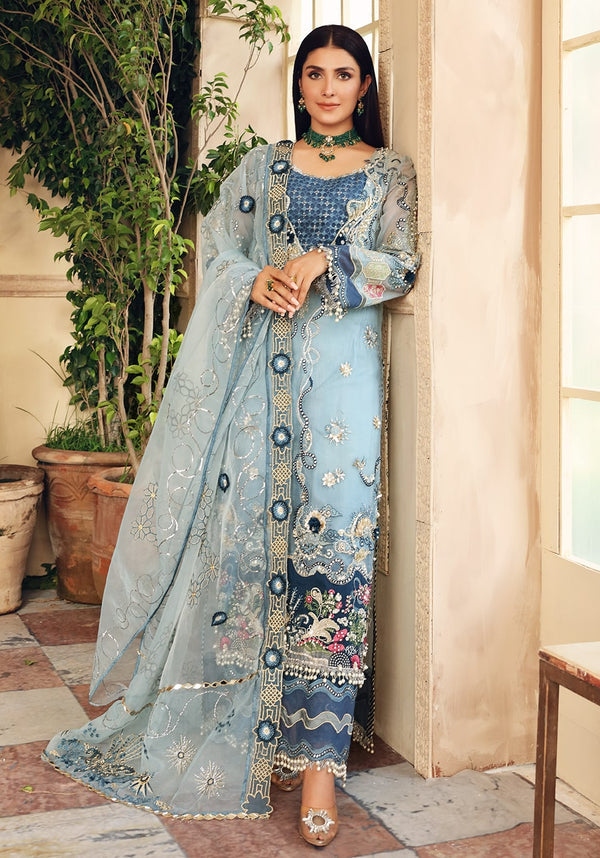 CELEBRATION BY ELAF LUXURY EMBROIDERED ORGANZA - 3 PC UNSTITCHED