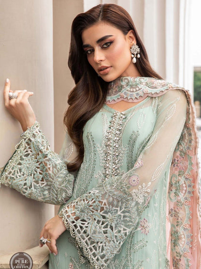 MARIA B LUXURY WEDDING EMBROIDERED CHIFFON - 3 PC UNSTITCHED