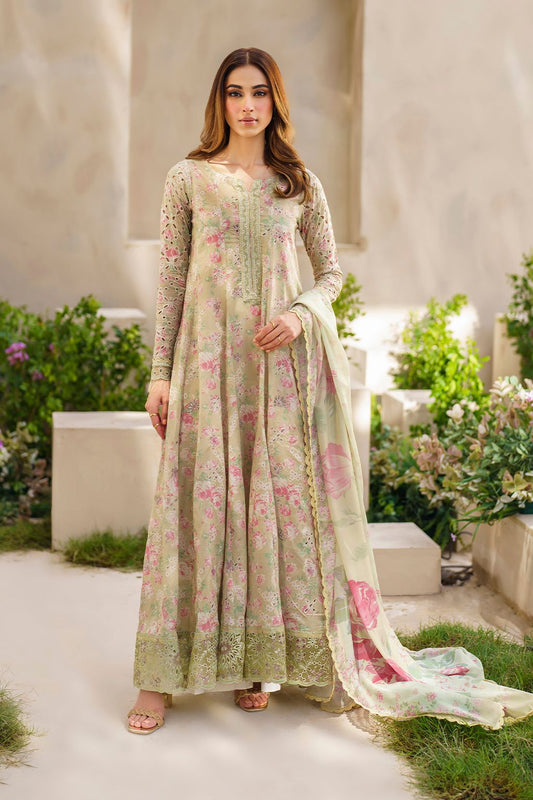 IZNIK LUXURY PRINTED EMBROIDERED CHIKANKARI LAWN - 3 PC UNSTITCHED