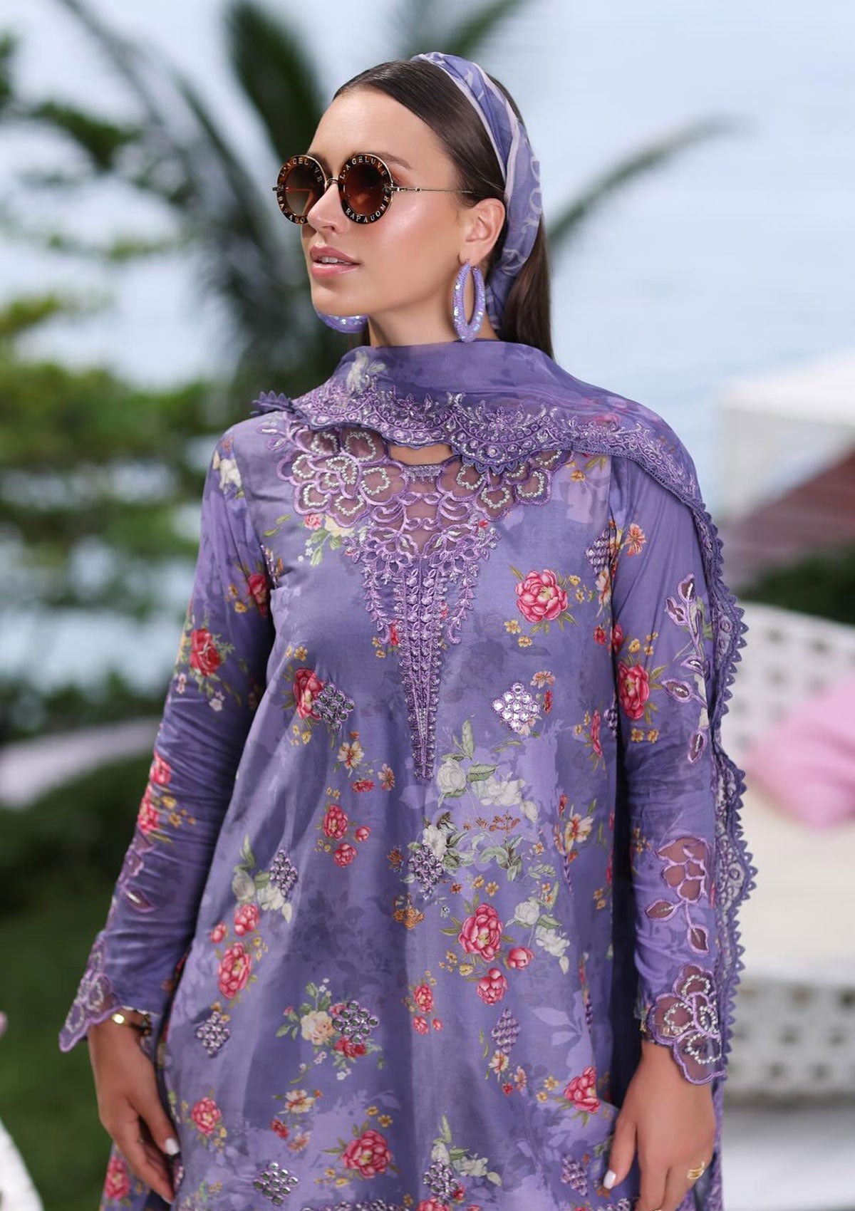 NOOR BY SADIA ASAD LUXURY EMBROIDERED LAWN - 3 PC UNSTITCHED