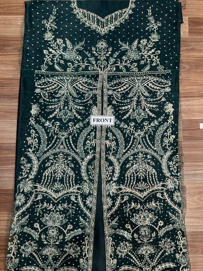 FARASHA LUXURY EMBROIDERED NET - 3 PC UNSTITCHED