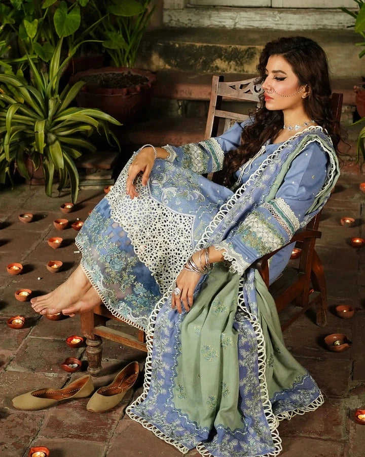 ELAF PREMIUM LUXURY EMBROIDERED LAWN - 3 PC UNSTITCHED