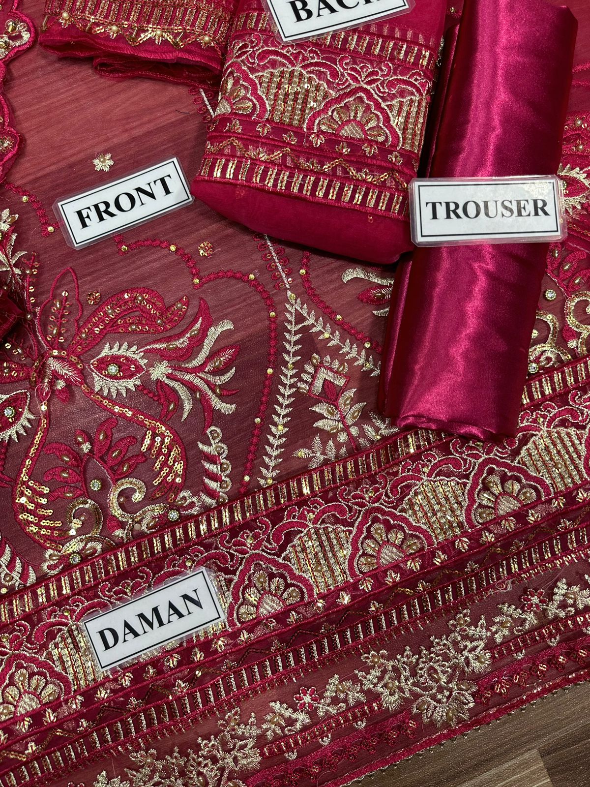 EMAAN ADEEL LUXURY WEDDING EMBROIDERED ORGANZA - 3 PC UNSTITCHED
