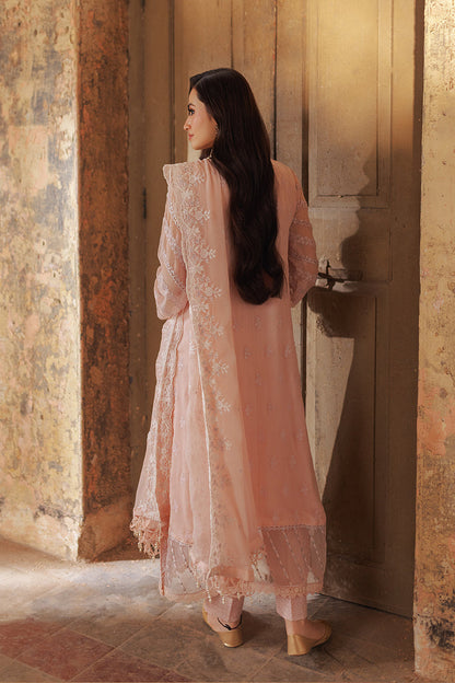 AZURE LUXURY WEDDING EMBROIDERED SEMI PURE CHIFFON - 3 PC UNSTITCHED