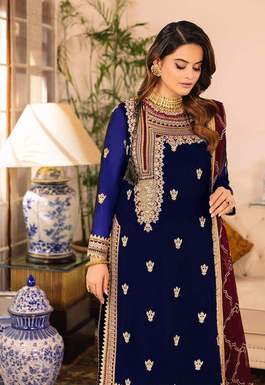 ASIM JOFA LUXURY EMBROIDERED CHIFFON - 3 PC UNSTITCHED