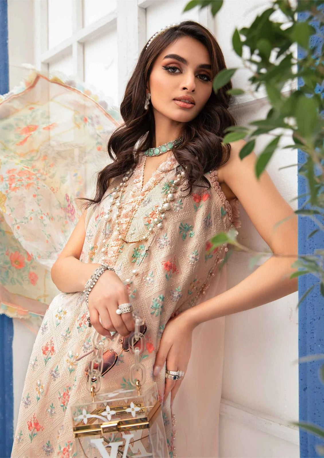 MARIA B LUXURY EMBROIDERED LAWN - 3 PC UNSTITCHED