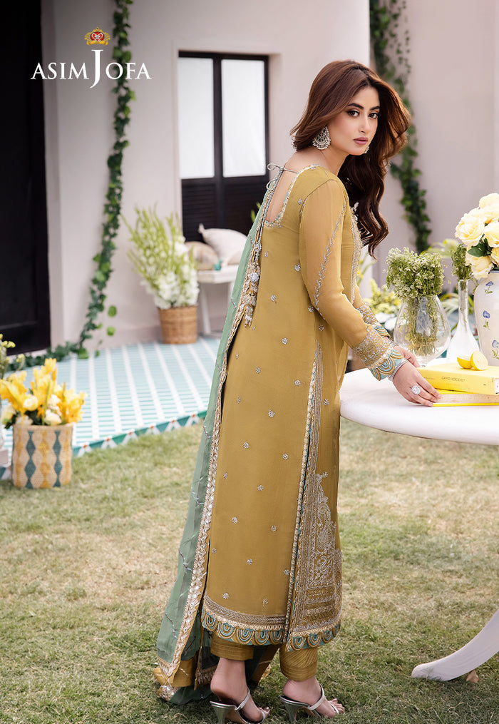 ASIM JOFA LUXURY FORMALS EMBROIDERED CHIFFON - 3 PC UNSTITCHED