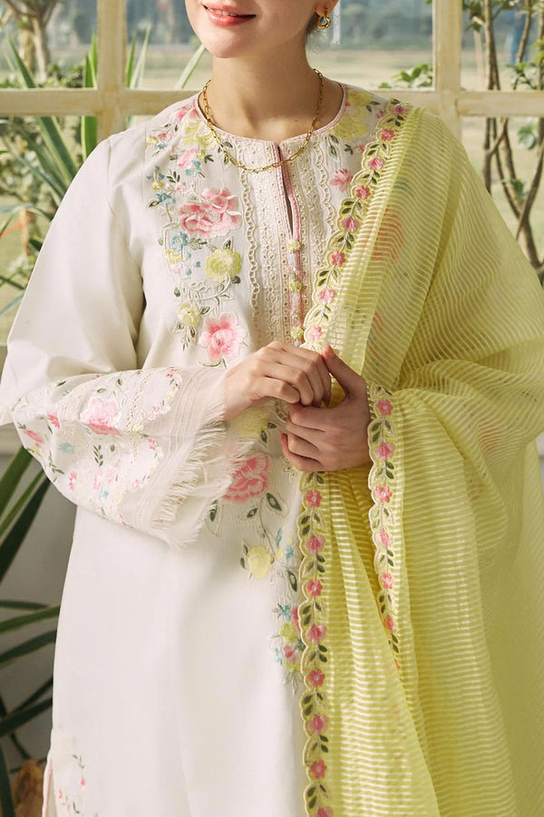 ZARA SHAHJAHAN LUXURY CHIKANKARI EMBROIDERED LAWN - 3 PC UNSTITCHED