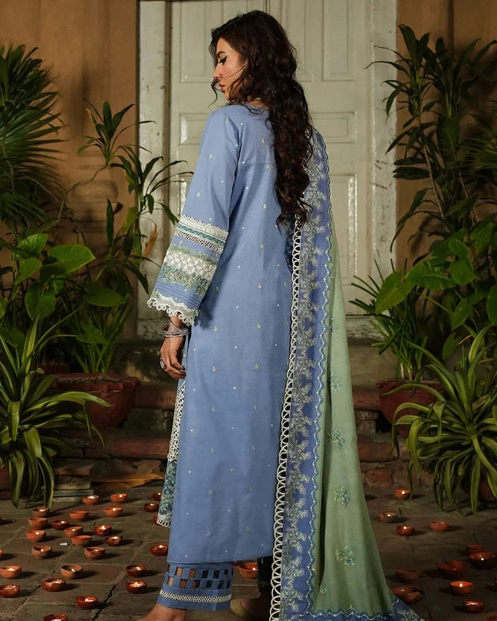 ELAF PREMIUM LUXURY EMBROIDERED LAWN - 3 PC UNSTITCHED