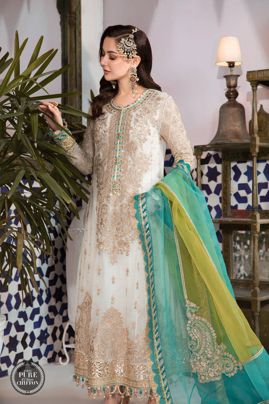 MARIA B LUXURY EMBROIDERED CHIFFON - 3 PC UNSTITCHED