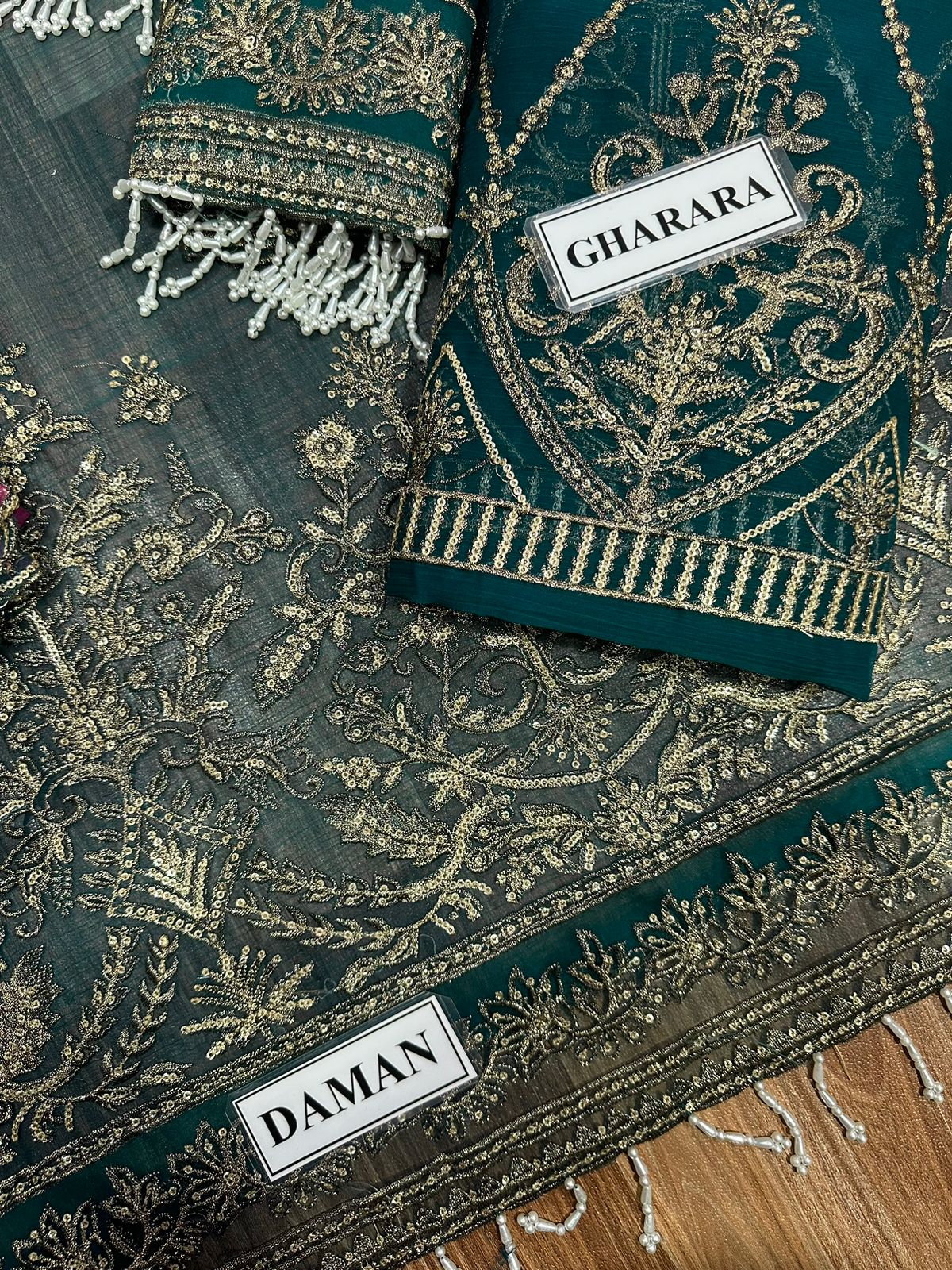 SAFFANA LUXURY WEDDING EMBROIDERED CHIFFON - 3 PC UNSTITCHED