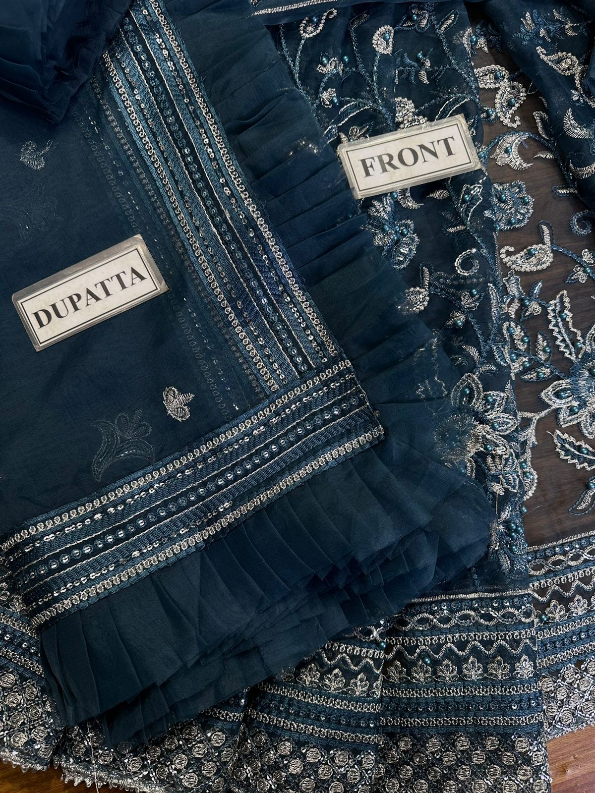AFROZEH LUXURY EMBROIDERED ORGANZA - 3 PC UNSTITCHED