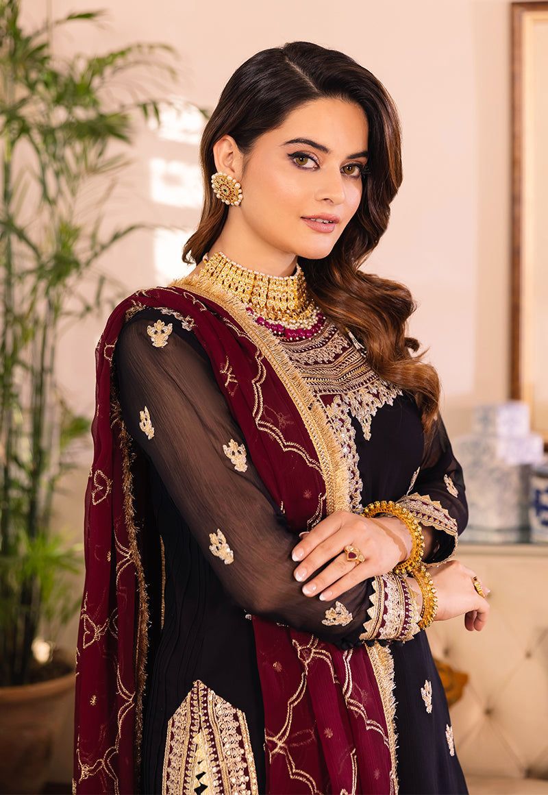 ASIM JOFA LUXURY EMBROIDERED CHIFFON - 3 PC UNSTITCHED