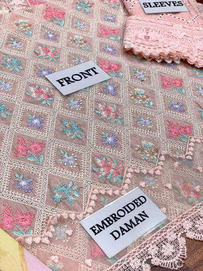 MARIA B LUXURY EMBROIDERED LAWN - 3 PC UNSTITCHED