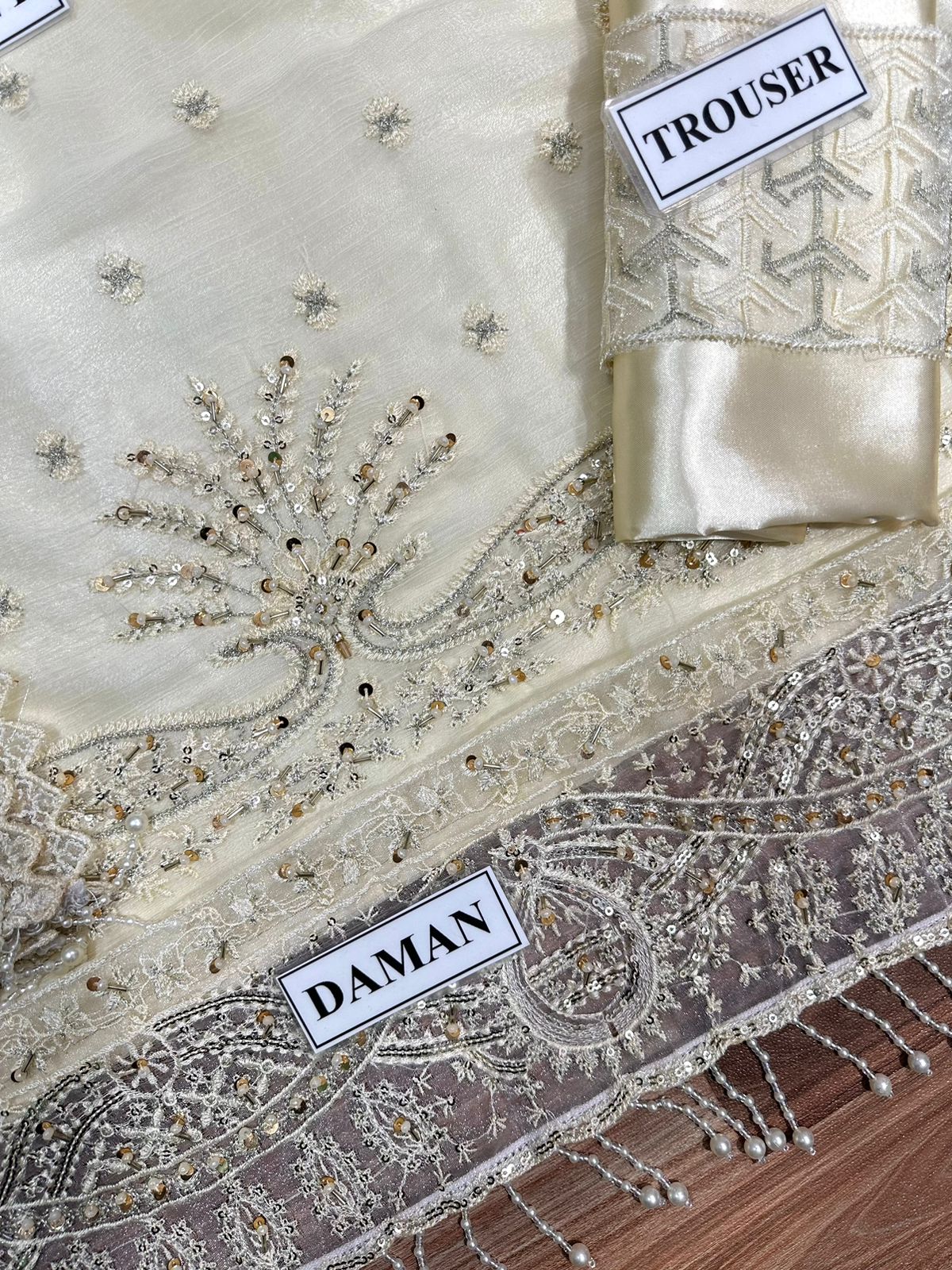 IMROZIA LUXURY WEDDING EMBROIDERED SEMI PURE CHIFFON - 3 PC UNSTITCHED