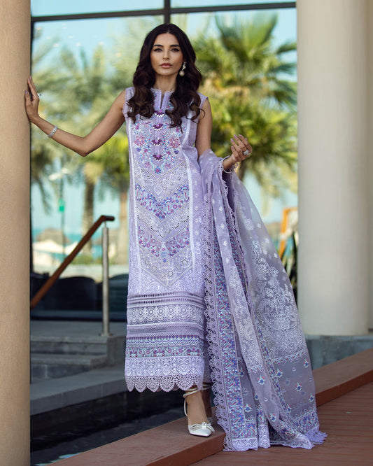 KANWAL MALIK LUXURY CHIKANKARI EMBROIDERED LAWN - 3 PC UNSTITCHED