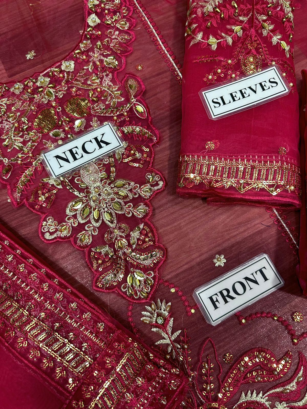 EMAAN ADEEL LUXURY WEDDING EMBROIDERED ORGANZA - 3 PC UNSTITCHED