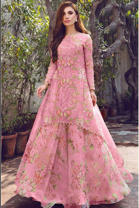 HOOR LUXURY WEDDING EMBROIDERED ORGANZA - 3 PC UNSTITCHED
