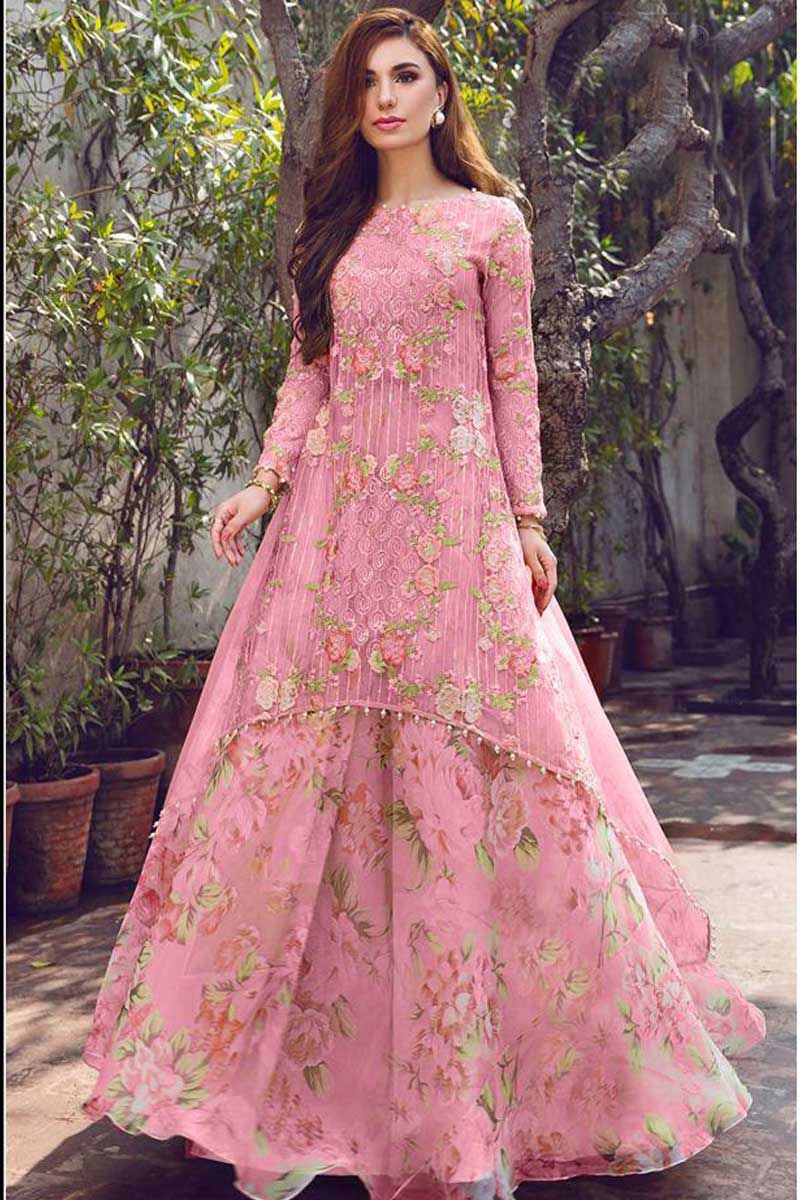 HOOR LUXURY WEDDING EMBROIDERED ORGANZA - 3 PC UNSTITCHED