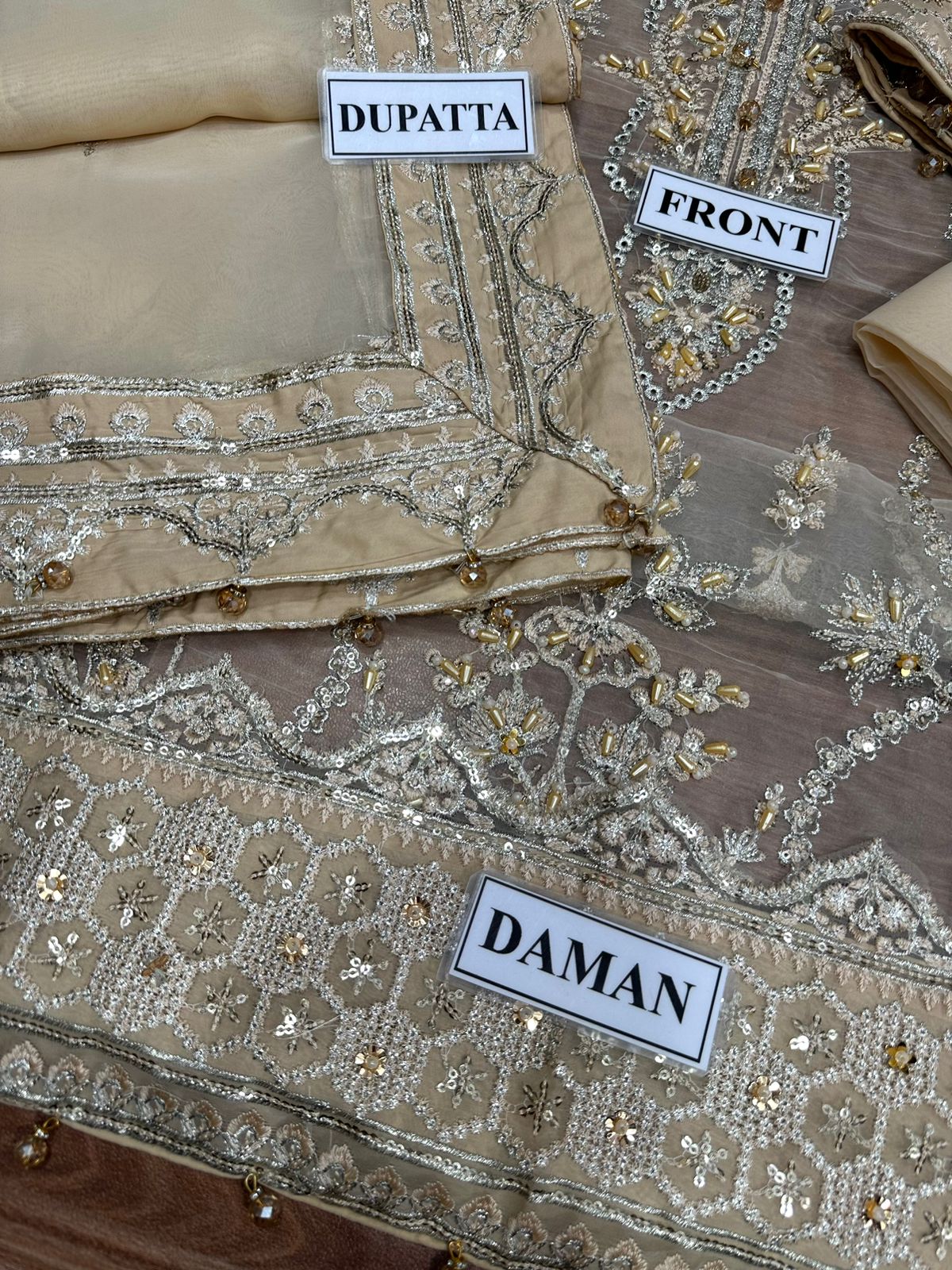 GULAAL LUXURY WEDDING EMBROIDERED ORGANZA - 3 PC UNSTITCHED