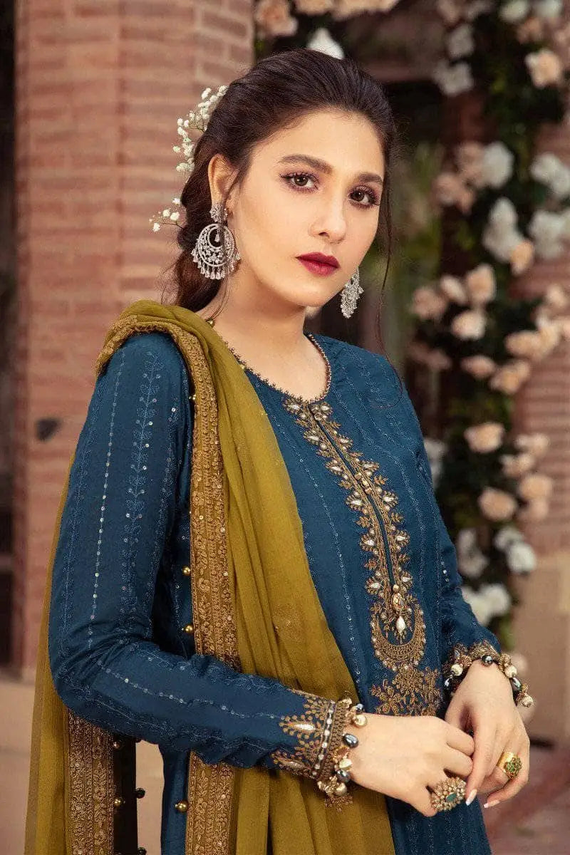 MARIA B LUXURY EMBROIDERED CHIFFON - 3 PC UNSTITCHED