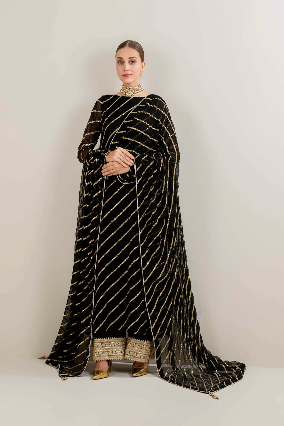 RAS CHIFFON EMBROIDERED - 3 PC UNSTITCHED