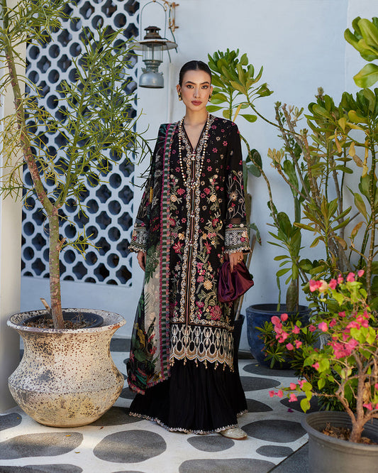 FAIZA SAQLAIN LUXURY EMBROIDERED LAWN - 3 PC UNSTITCHED