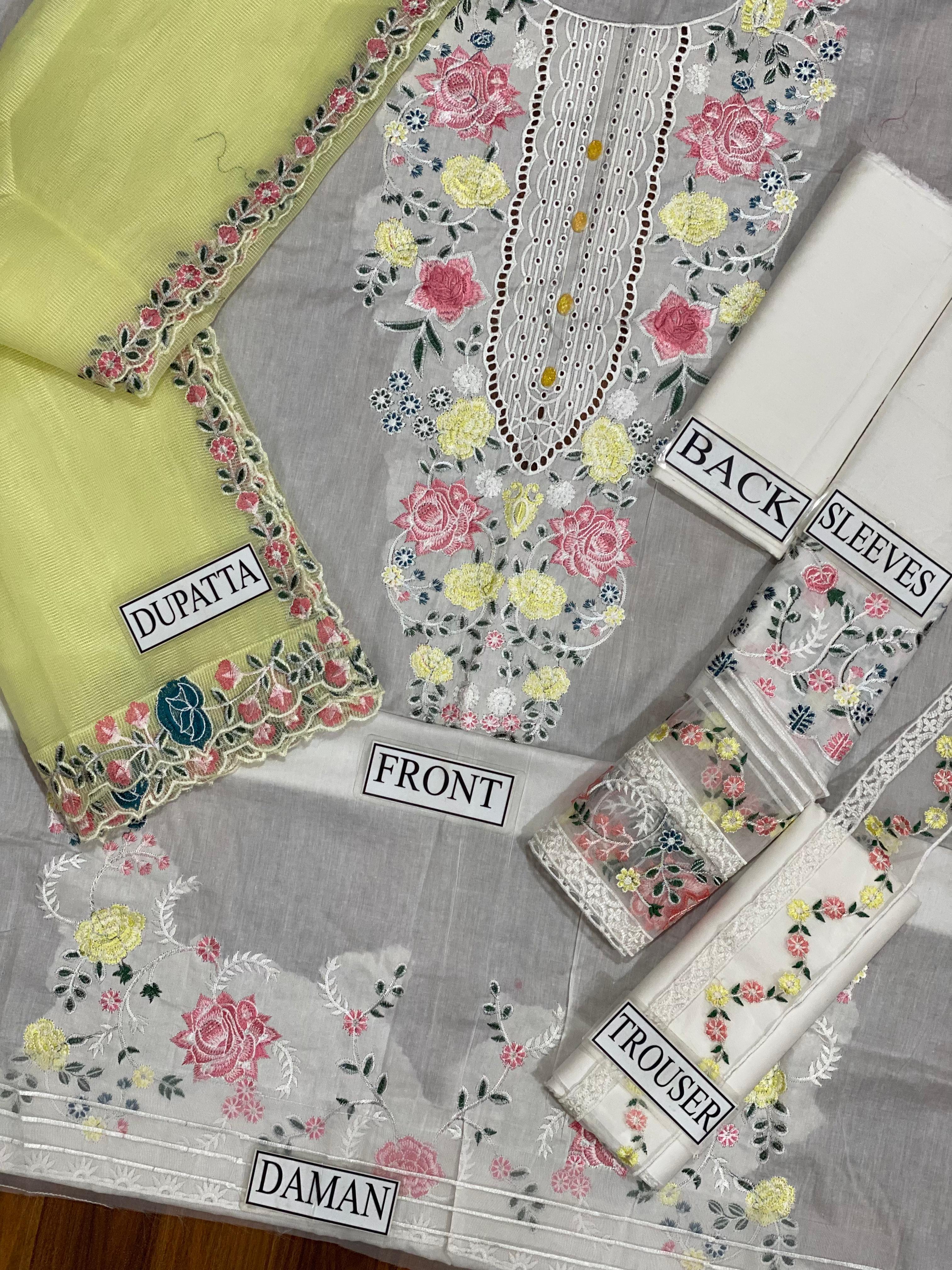 ZARA SHAHJAHAN LUXURY CHIKANKARI EMBROIDERED LAWN - 3 PC UNSTITCHED