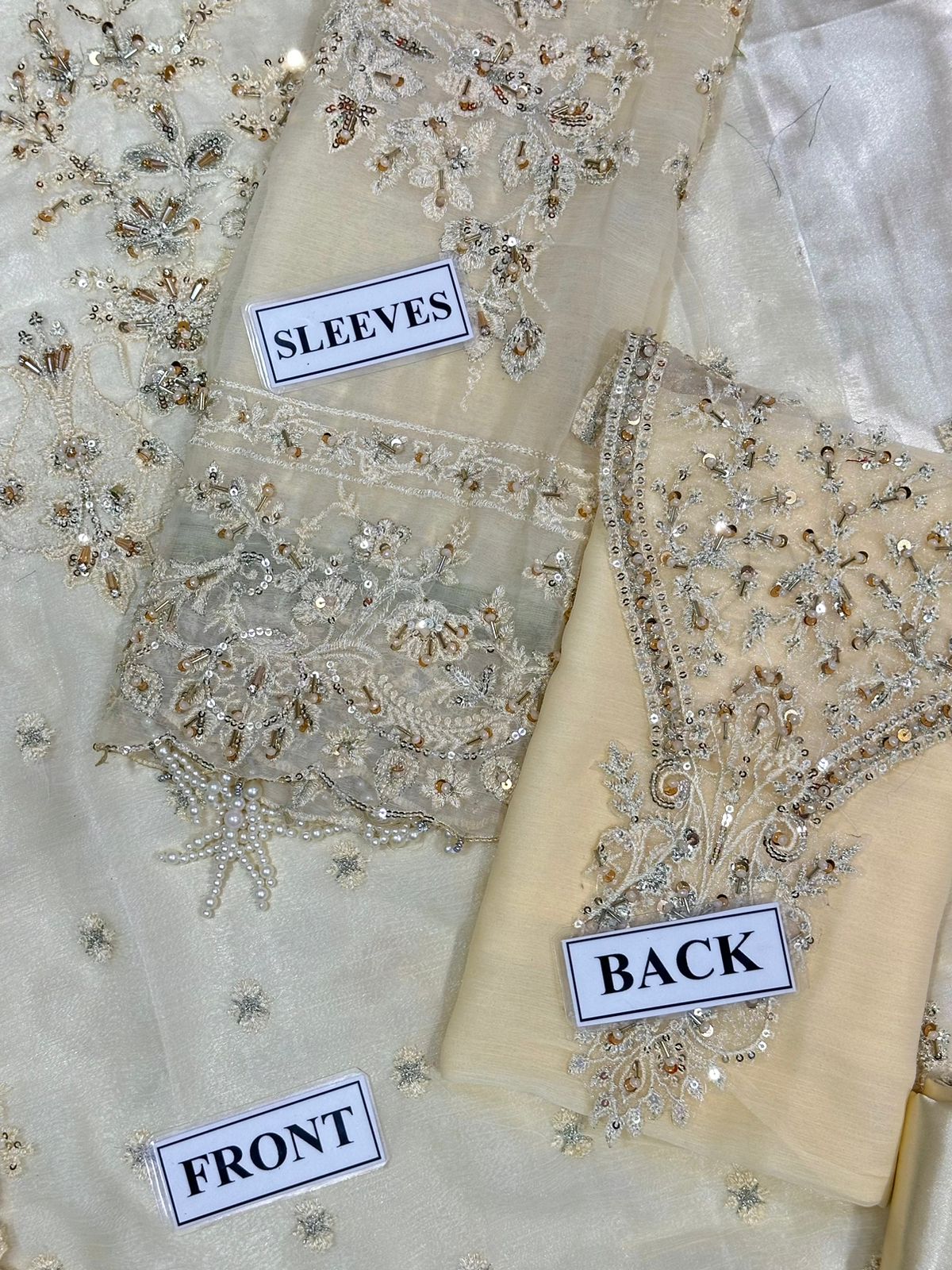 IMROZIA LUXURY WEDDING EMBROIDERED SEMI PURE CHIFFON - 3 PC UNSTITCHED
