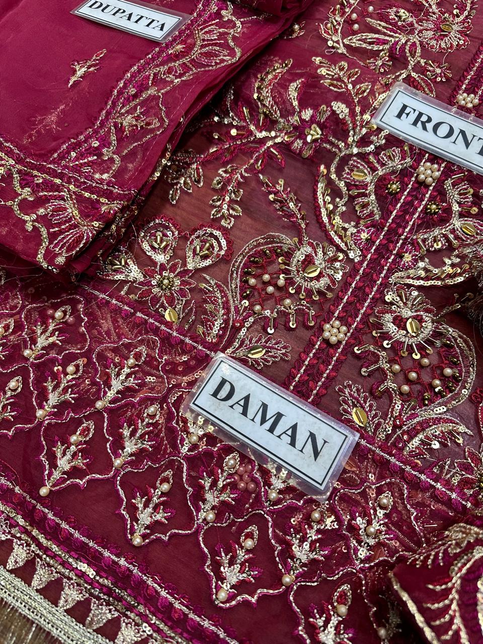 GULAAL LUXURY FORMALS EMBROIDERED ORGANZA - 3 PC UNSTITCHED