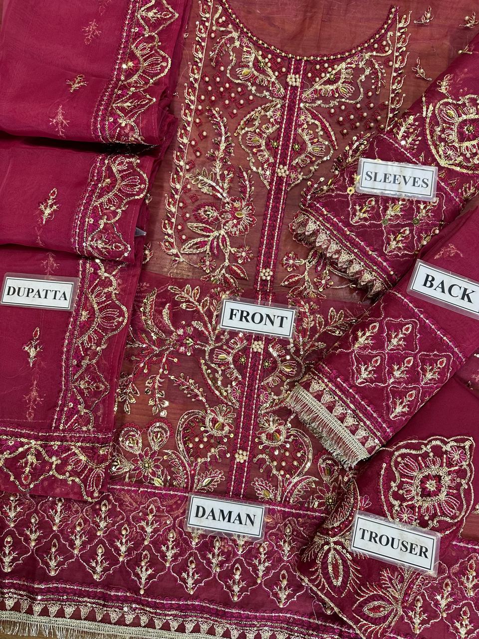 GULAAL LUXURY FORMALS EMBROIDERED ORGANZA - 3 PC UNSTITCHED