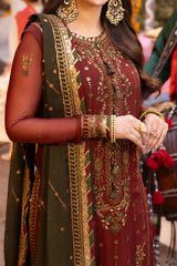 ASIM JOFA LUXURY WEDDING EMBROIDERED CHIFFON - 3 PC UNSTITCHED