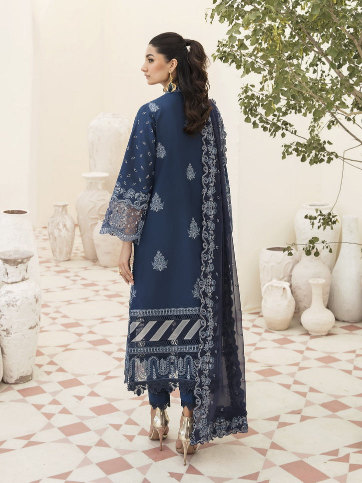 AFROZEH LUXURY CHIKANKARI EMBROIDERED LAWN - 3 PC UNSTITCHED